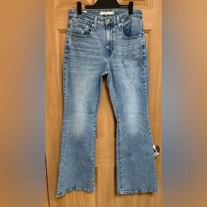 Levi's Premium 726 High Rise Flare Light Blue Denim Jeans